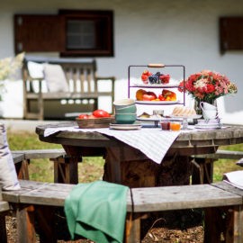 Frühstück im Garten